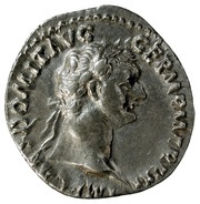 Denarius - Domitian IMP XXI COS XVI CENS P P P; Minerva obverse image