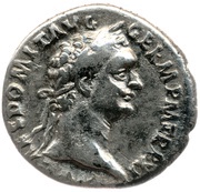 Denarius - Domitian IMP XXII COS XVI CENS P P P; Minerva obverse image