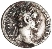 Denarius - Domitian IMP XXII COS XVI CENS P P P; Minerva obverse image
