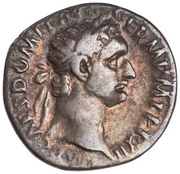 Denarius - Domitian IMP XXII COS XVI CENS P P P; Minerva obverse image