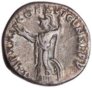Denarius - Domitian IMP XXII COS XVI CENS P P P; Minerva, Rome, 92-93 reverse image