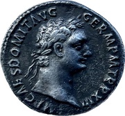 Denarius - Domitian IMP XXII COS XVI CENS P P P; Minerva obverse image