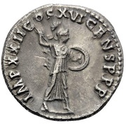 Denarius - Domitian IMP XXII COS XVI CENS P P P; Minerva, Rome, 94 reverse image