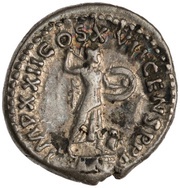 Denarius - Domitian IMP XXII COS XVII CENS P P P; Minerva, Rome, 95 reverse image