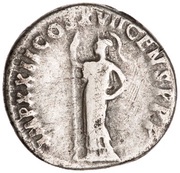 Denarius - Domitian IMP XXII COS XVII CENS P P P; Minerva, Rome, 95 reverse image