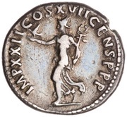 Denarius - Domitian IMP XXII COS XVII CENS P P P; Maia, Rome, 95-96 reverse image
