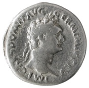 Denarius - Domitian IMP XXII COS XVII CENS P P P; Minerva obverse image