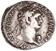 Denarius - Domitian IMP XXII COS XVII CENS P P P; Minerva obverse image