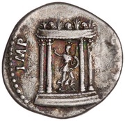 Denarius - Domitian IMP CAES; Minerva, Rome, 95-96 reverse image