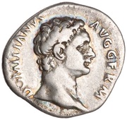 Denarius - Domitian Jupiter obverse image
