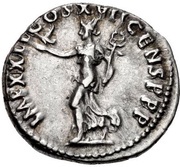 Denarius - Domitian IMP XXII COS XVII CENS P P P; Maia, Rome, 96 reverse image