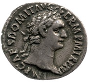 Denarius - Domitian IMP XXII COS XVII CENS P P P; Minerva obverse image