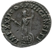 Denarius - Domitian IMP XXII COS XVII CENS P P P; Minerva, Rome, 96 reverse image