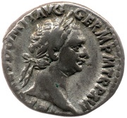 Denarius - Domitian IMP XXII COS XVII CENS P P P; Minerva obverse image
