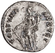 Denarius - Nerva FORTVNA AVGVST; Fortuna, Rome, 96 reverse image