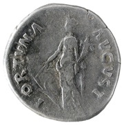 Denarius - Nerva FORTVNA AVGVST; Fortuna, Rome, 97 reverse image