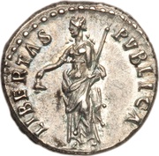 Denarius - Nerva LIBERTAS PVBLICA; Libertas, Rome, 97 reverse image