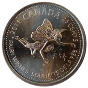 25 Cents - Elizabeth II Tooth Fairy, Canada, 2011 reverse image
