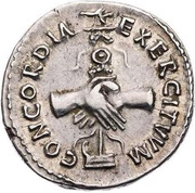 Denarius - Nerva CONCORDIA EXERCITVVM, Rome, 97 reverse image