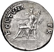 Denarius - Nerva FORTVNA P R; Fortuna, Rome, 97 reverse image