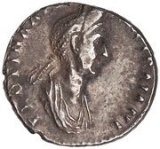 Denarius - Plotina CAES AVG GERMA DAC COS VI P P; Vesta obverse image