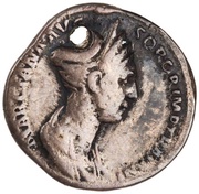 Denarius - Marciana and Salonia Matidia CAES AVG GERMA DAC COS VI P P MATIDIA AVG obverse image
