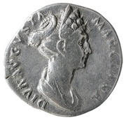Denarius - Ulpia Marciana CONSECRATIO obverse image