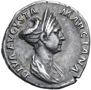 Denarius - Ulpia Marciana CONSECRATIO obverse image