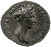 Denarius - Salonia Matidia PIETAS AVG; Pietas obverse image