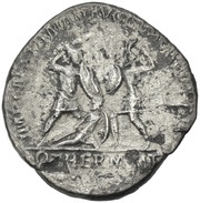 Denarius IMP CAES TRAIAN AVG GER DAC P P REST Q THERM M F; Roma, Rome, 98-117 reverse image