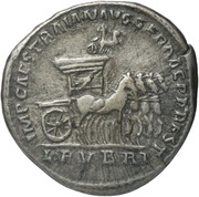 Denarius IMP CAES TRAIAN AVG GER DAC P P REST L RVBRI; Roma and Victory, Rome, 98-117 reverse image