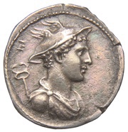Denarius IMP CAES TRAIAN AVG GER DAC P P REST C MAMIL LIME TAN; Mercury, Odysseus, and Argos obverse image