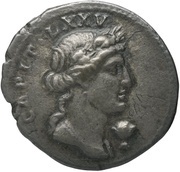 Denarius IMP CAES TRAIAN AVG GER DAC P P REST C MARI C F S C IXXV; Ceres obverse image