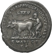 Denarius IMP CAES TRAIAN AVG GER DAC P P REST C MARI C F S C IXXV; Ceres, Rome, 98-117 reverse image