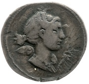 Denarius IMP CAES TRAIAN AVG GER DAC P P REST C VAL FLA IMPERAT EX S C; Victory obverse image