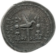 Denarius IMP CAES TRAIAN AVG GER DAC P P REST C VAL FLA IMPERAT EX S C; Victory, Rome, 98-117 reverse image