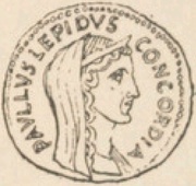 Denarius - Lucius Aemilius Paullus Macedonicus and Perseus of Macedon IMP CAES TRAIAN AVG GER DAC P P REST TER PAVLVS; Concordia obverse image