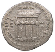 Denarius IMP CAES TRAIAN AVG GER DAC P P REST M LEPIDVS AIMILIA REF S C; Vesta, Rome, 98-117 reverse image