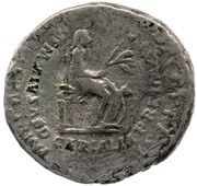Denarius IMP CAES TRAIAN AVG GER DAC P P REST MEMMIVS AED C E R I A L I A PREMIVS FECIT; Romulus and Ceres, Rome, 98-117 reverse image