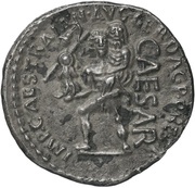 Denarius IMP CAES TRAIAN AVG GER DAC P P REST CAESAR; Venus, Aeneas, and Anchises, Rome, 98-117 reverse image
