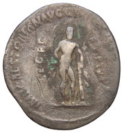 Denarius IMP CAES TRAIAN AVG GER DAC P P REST EPPIVS LEG F C; Africa and Hercules, Rome, 98-117 reverse image