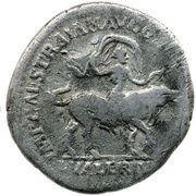 Denarius IMP CAES TRAIAN AVG GER DAC P P REST L VALERIVS; Apollo and Valeria Luperca, Rome, 98-117 reverse image