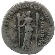 Denarius IMP CAES TRAIAN AVG GER DAC P P REST P CLODIVS M F; Apollo and Diana Lucifera, Rome, 98-117 reverse image