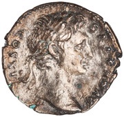 Denarius - Augustus and Agrippa IMP CAES TRAIAN AVG GER DAC P P REST M AGRIPPA COS TER COSSVS LENTVLVS obverse image