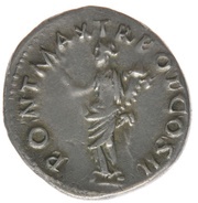 Denarius - Trajan PONT MAX TR POT COS II; Securitas, Rome, 98-99 reverse image