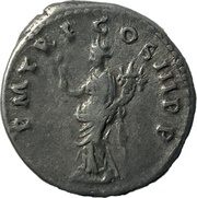 Denarius - Trajan P M TR P COS III P P; Pax, Rome, 100 reverse image