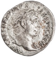 Denarius - Trajan P M TR P COS III P P; Victory obverse image