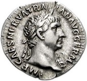 Denarius - Trajan P M TR P COS IIII P P; Hercules obverse image