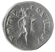 Denarius - Trajan P M TR P COS IIII P P; Mars, Rome, 101-102 reverse image