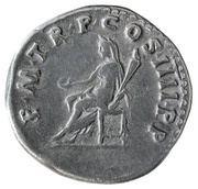 Denarius - Trajan P M TR P COS IIII P P; Vesta, Rome, 101-102 reverse image